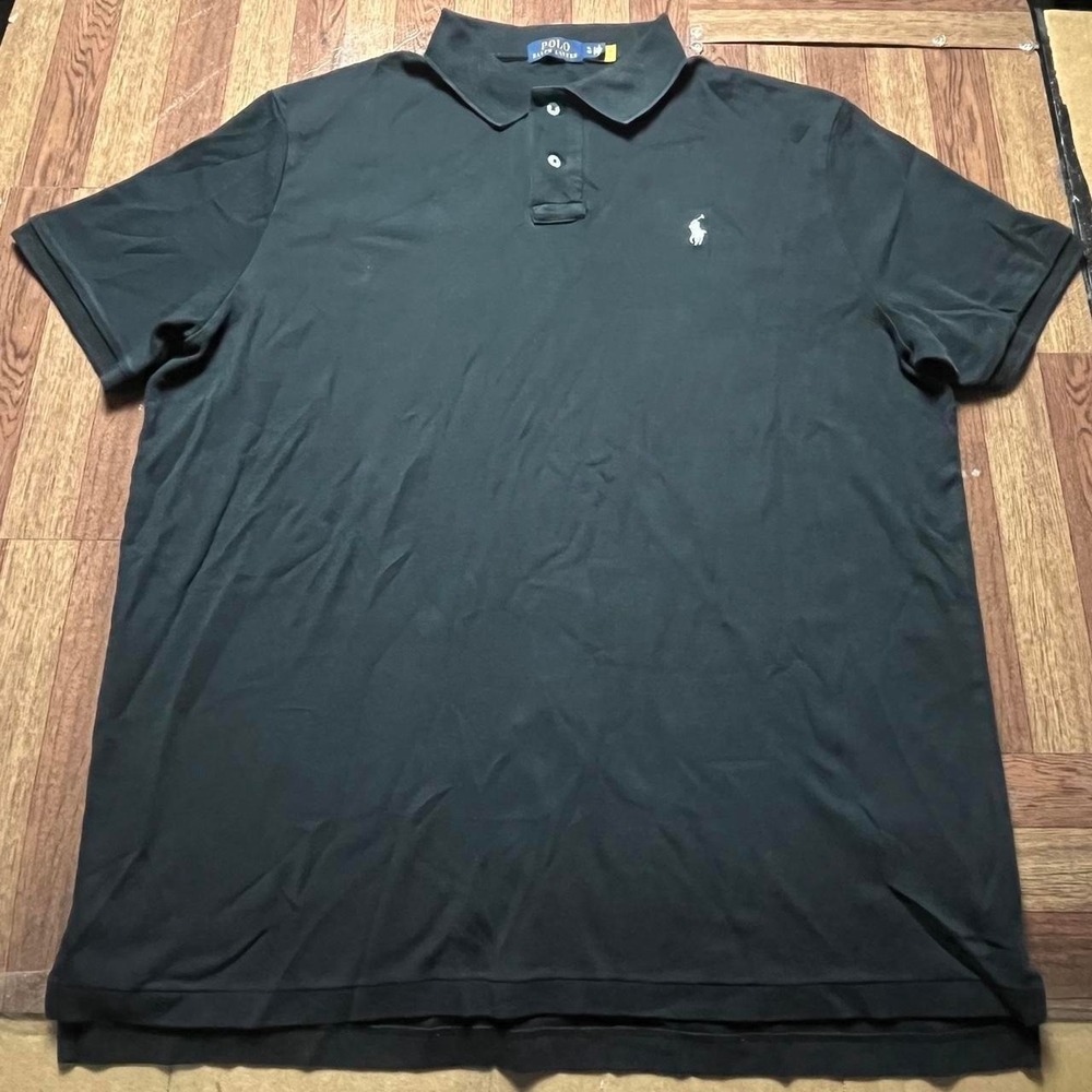 Polo Ralph Lauren Black Golf‎ Button Polo Shirt X